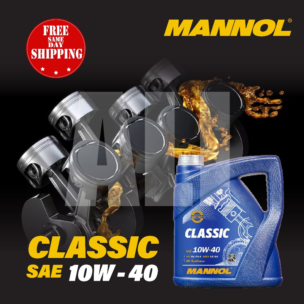 MANNOL Germany Classic 10W-40 Fully-Synthetic 4 Litre Fully Synthetic ...