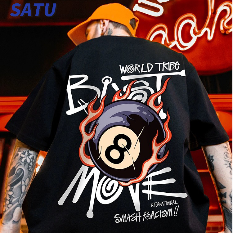 Sanhoostudio Studded Graffiti Colorblock T-Shirt