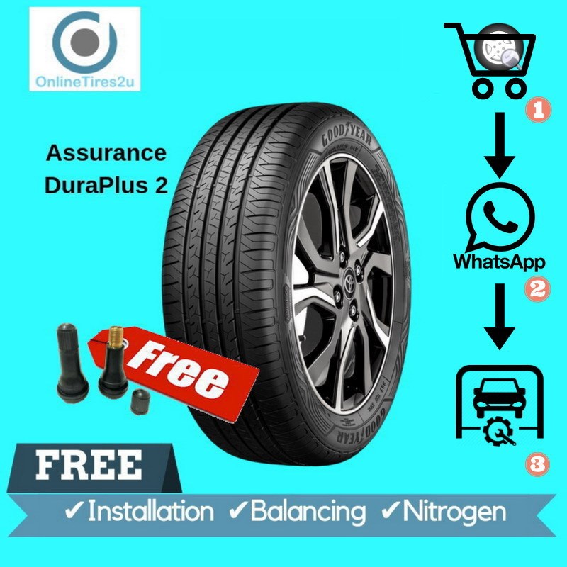 195/60R16 - Goodyear Assurance Duraplus 2 (With Installation) | Shopee ...