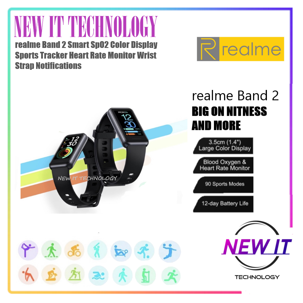 realme Band Smart SpO2 Large Amoled Color Display 12Days - Main Image