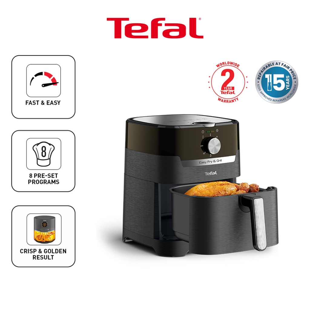 Tefal Easy Fry & Grill Air Fryer Black EY5018 | Shopee Malaysia