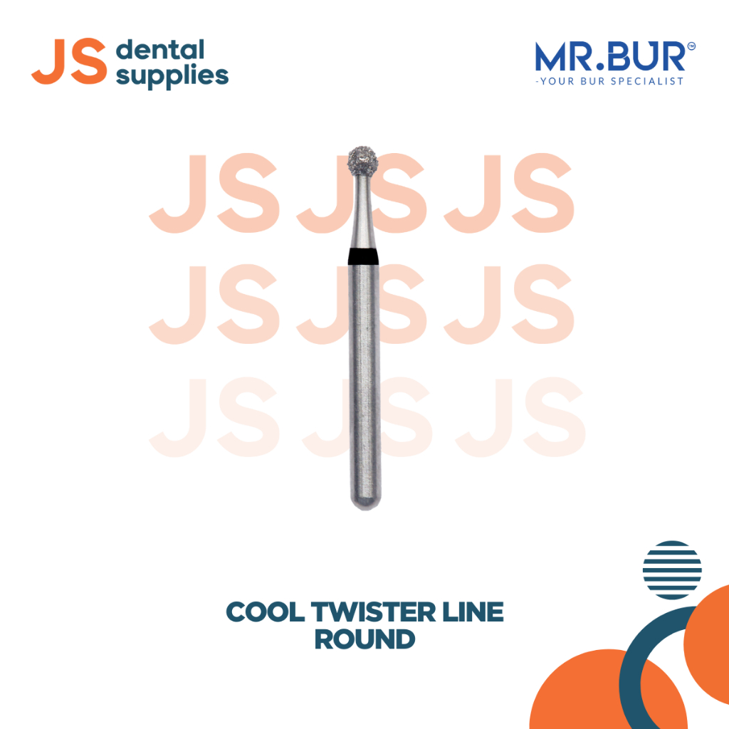 Round Ball Spiral Cool Cut Super Coarse Diamond Bur FG Open Access Orthodontics Oral