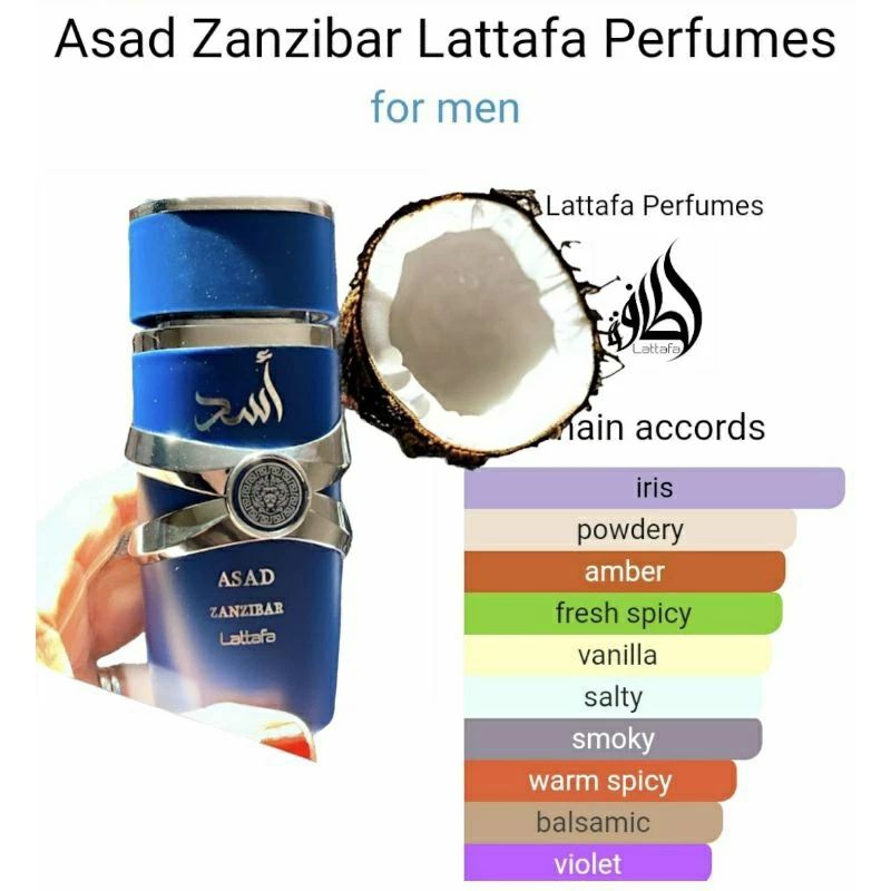 ASAD ZANZIBAR Men EDP - 100MI (3.40z) By Lattafa