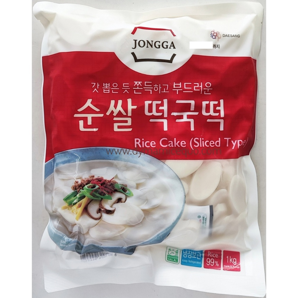 Jongga Rice Cake Sliced Halal 1kg Korea Topokki Tteokbokki | Shopee ...
