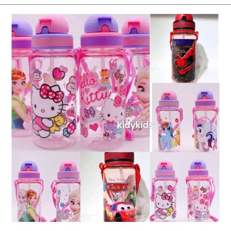 Botol A Botol Air Budak Pony Elsa Spideman Kids Water Bottle Epa 