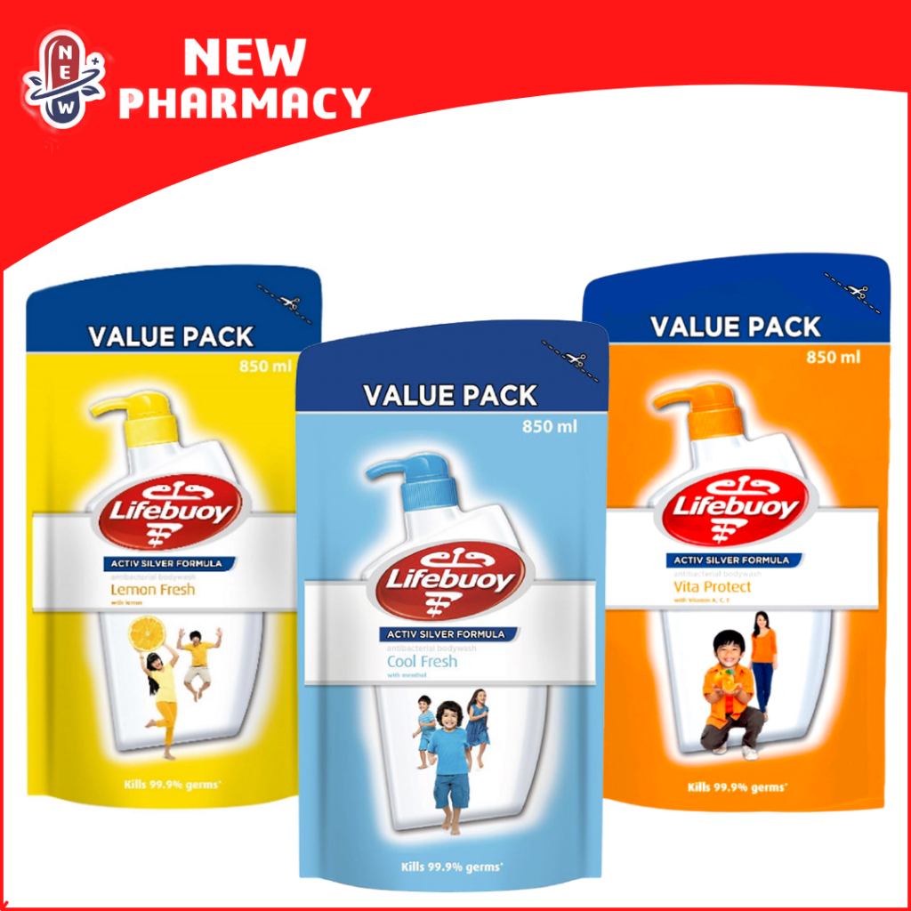 Lifebuoy Body Wash Refill (850ml) Cool Fresh/Lemon Fresh/Vita Protect ...