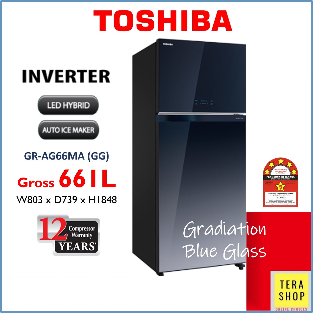 Toshiba AG66MA 661L Fridge 5 Star Inverter Auto Ice Maker Refrigerator