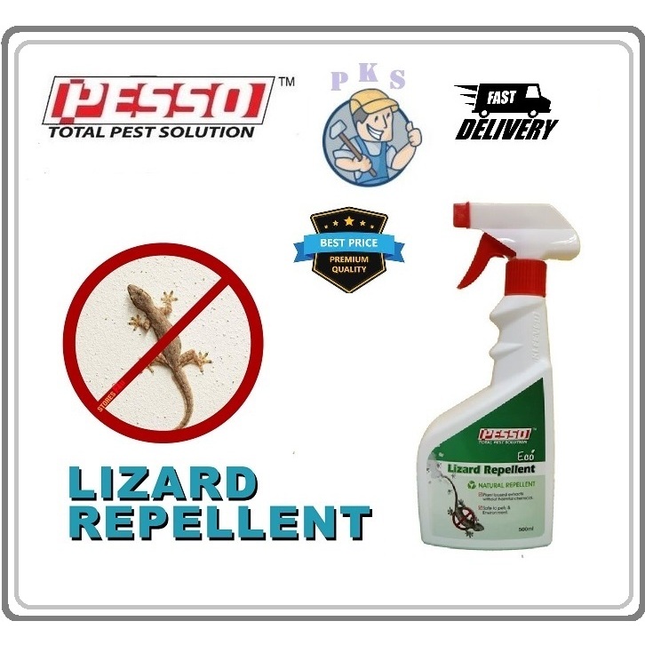 PESSO Lizard Repellent Spray Natural Pest Control Liquid Solutions Penghalau Cicak 驱赶壁虎喷雾 500ml