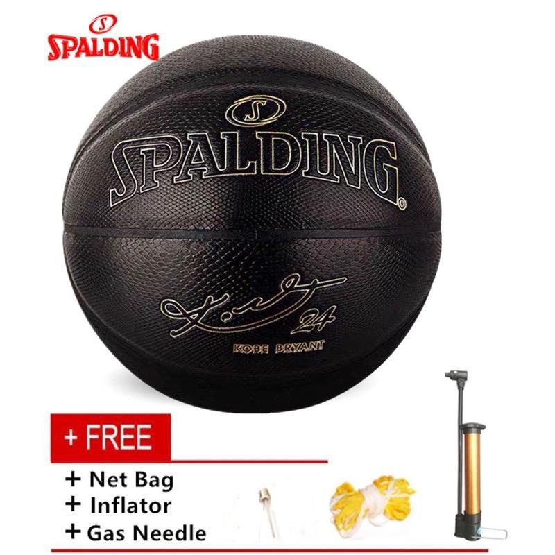 Spalding Size 7 Basketball Ball Kobe black mamba forever Basketball Indoor Outdoor PU leather Basketball Free Pump Shopee Malaysia