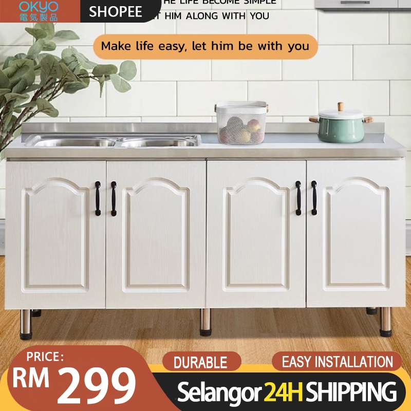 Ready stock🔥 Kitchen Almari Dapur Murah Stainless Steel