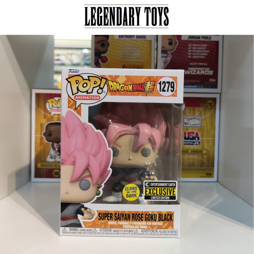 Funko Pop! #1279 – DBS Super Saiyan Rose Goku Black, Glow In The Dark, SE Esclusiva, Con Protezione