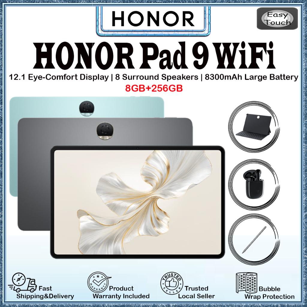 Honor Pad 9 5G 12,1 IPS (8 + 8) / VERSION GLOBALE SD6Gen1 8300mAh pour