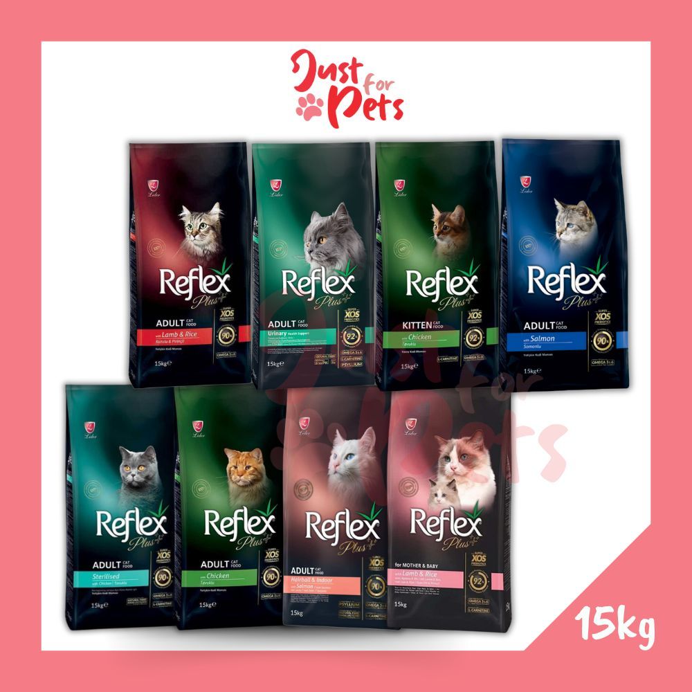 Reflex Plus 15kg Dry Cat Food (Kitten/Chicken/Salmon/Lamb & Rice ...