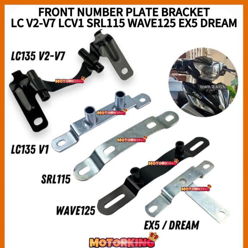 FRONT NUMBER PLATE BRACKET YAMAHA Y15ZR LC135 V2-V7 LCV1 SRL115 HONDA ...