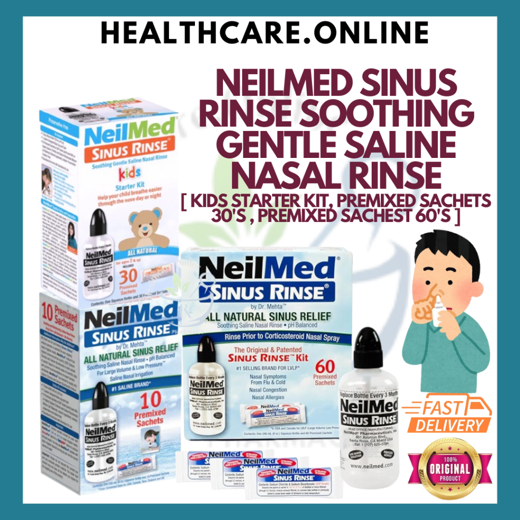 NEILMED SINUS RINSE SOOTHING GENTLE SALINE NASAL RINSE [KIDS STARTER ...