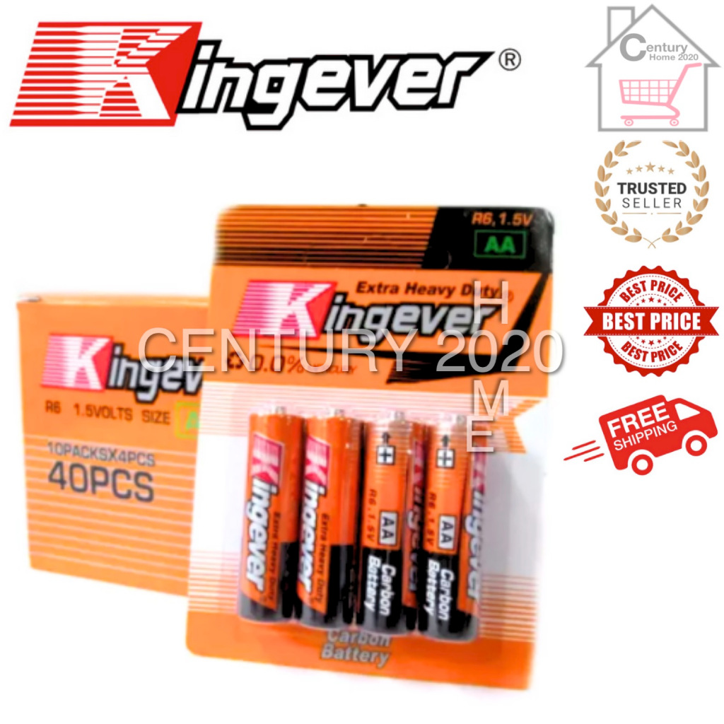 KINGEVER AA Battery Extra Heavy Duty R6 AA Battery 1.5V 10packs/box ...