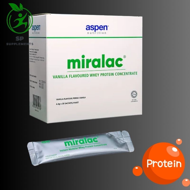 MIRALAC Instant Modular Whey Protein Concentrate 6.3g x 30’s box ...