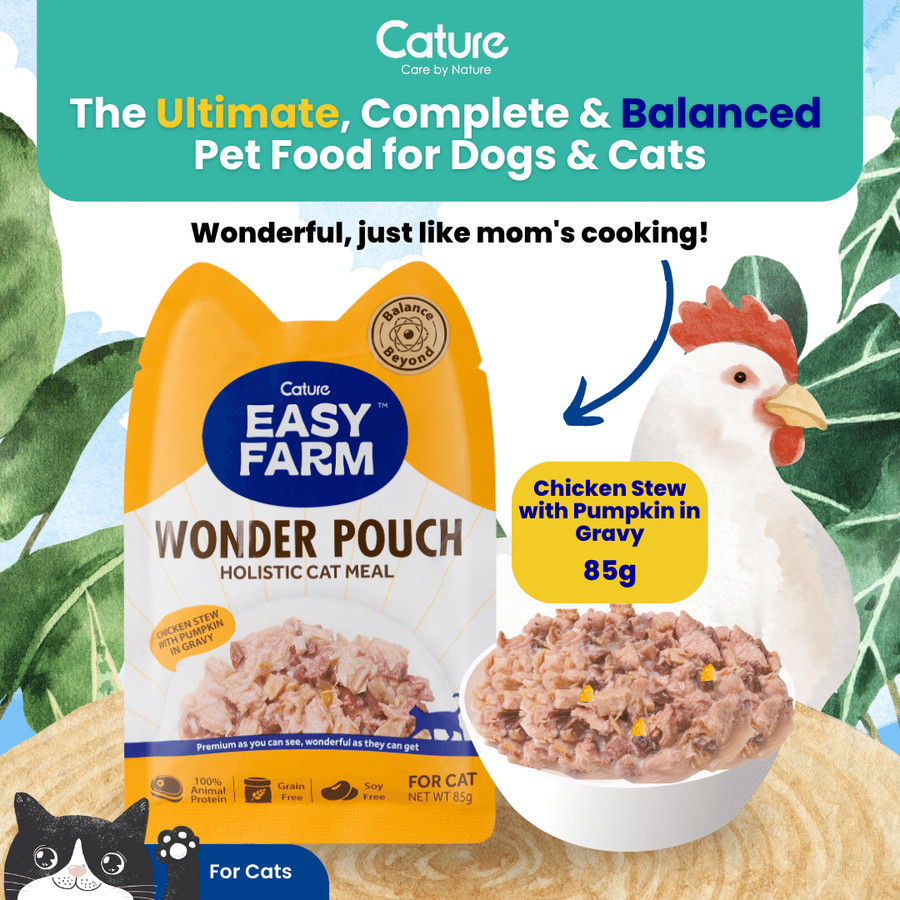 Cature Easy Farm Holistic Cat Pouch 85g & Creamy Cat Snack 12g Shopee