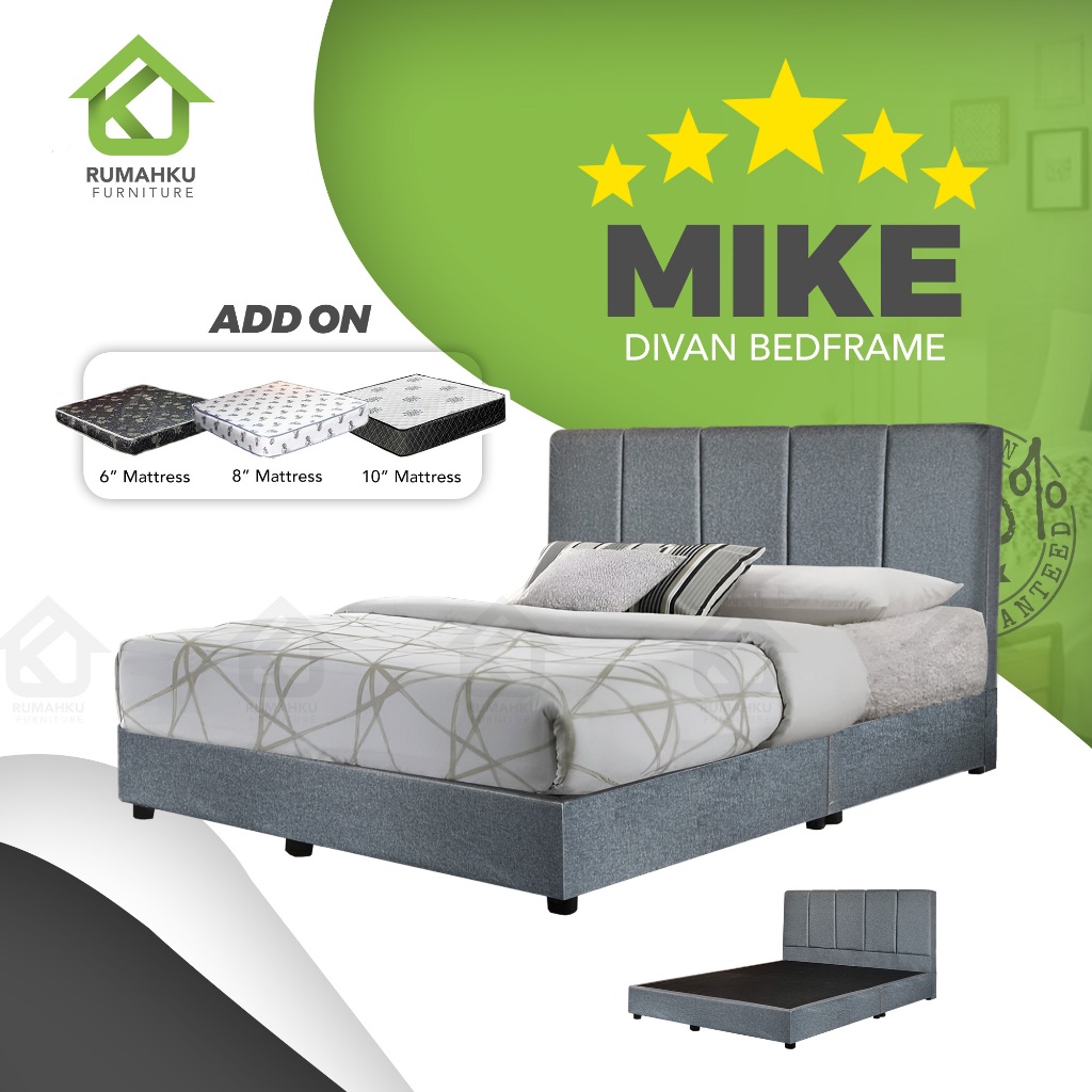 [FREE SHIPPING]RUMAHKU_MIKE_Queen Size Bed Frame / Divan Bed / Modern ...