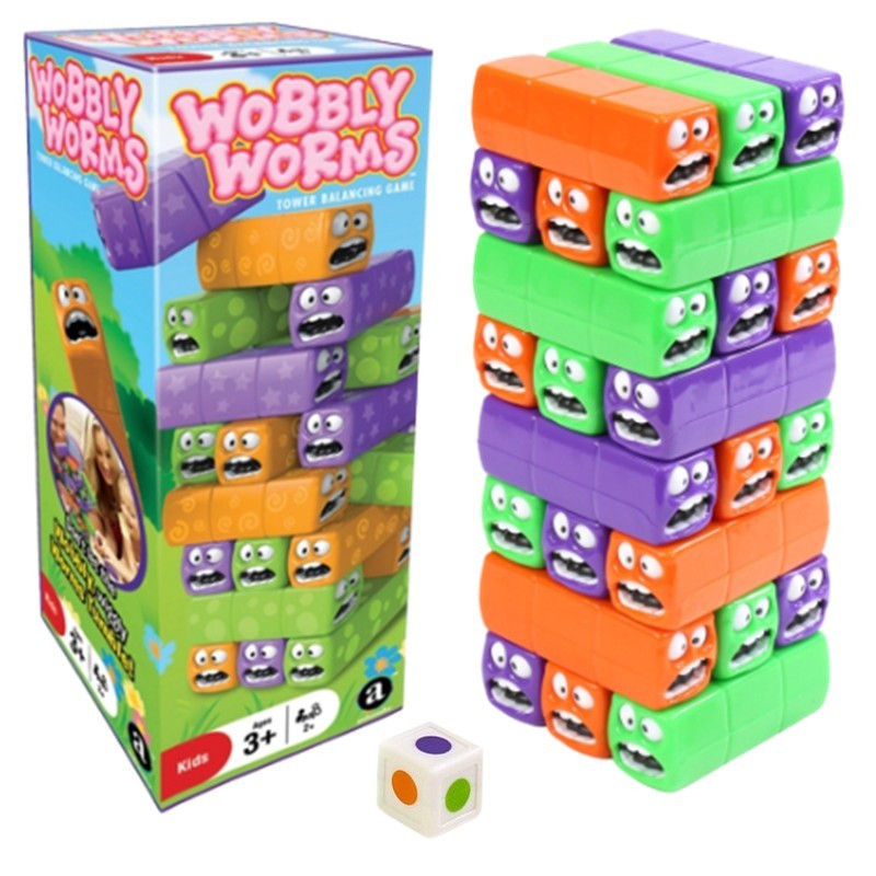 Original Wobbly Worms Stack Game Stack Block Balance Game Monopoly