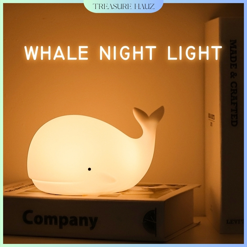 🔥[Ready Stock] Creative Lovely LED Cute Whale Shark Silicone Tap Beside ...