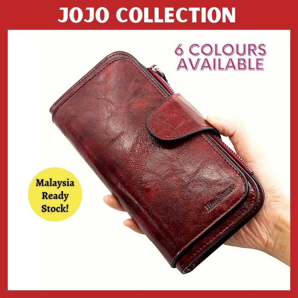 Women Men Long Wallet Slim Purse Large Capacity High Quality PU Leather ...