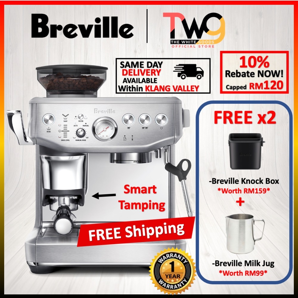 Breville BES876 Barista Express Impress Espresso Coffee Machine with ...