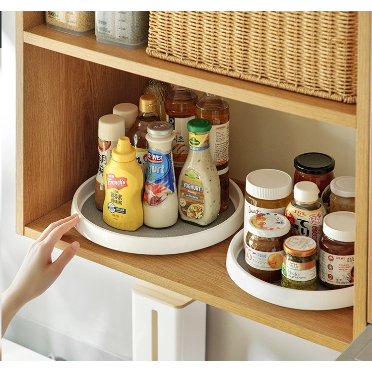 BO.EN Rotating Spice Rack Kitchen Organizer / Sauce Rotating Tray / Rak ...