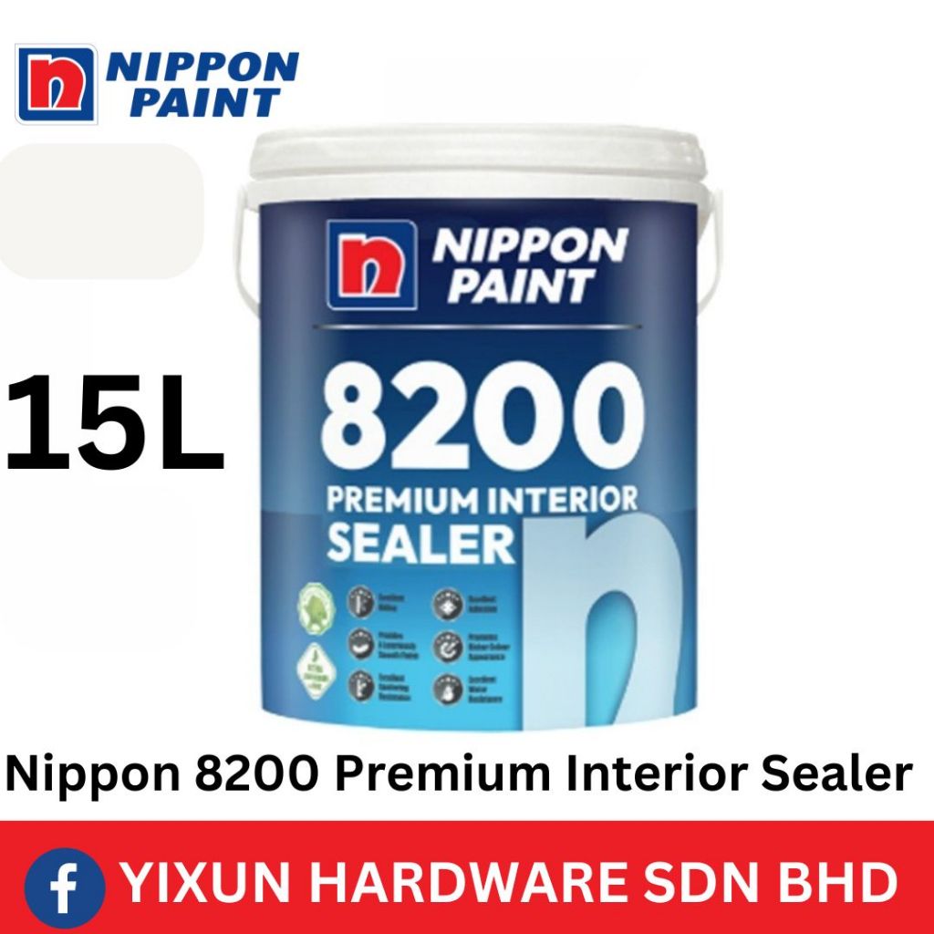 Nippon Paint 8200 Premium Interior Sealer (Wall Sealer | Undercoat) 15L ...