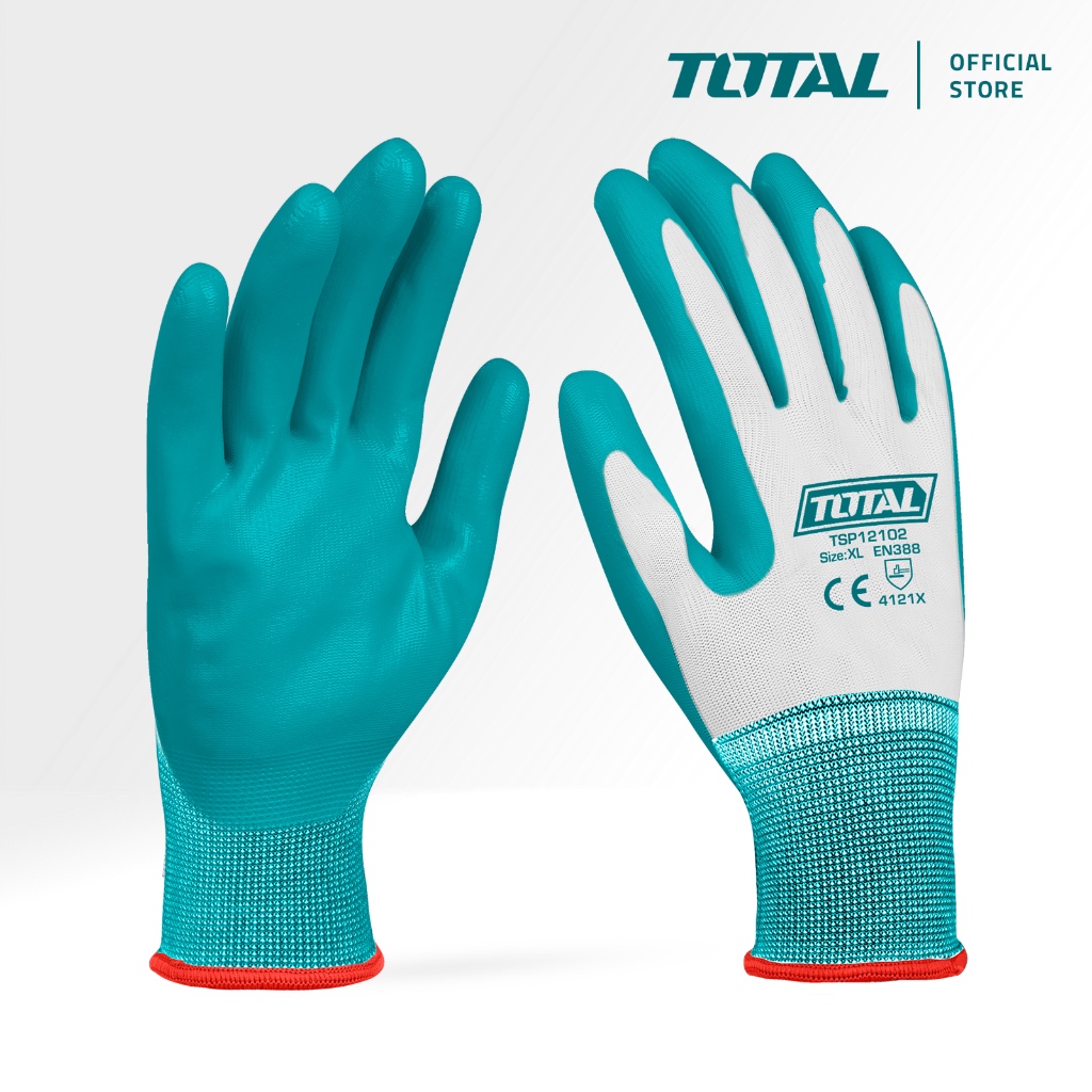 TOTAL Nitrile Gloves, Suitable to Handle Oily Tasks, Nitrile Coated