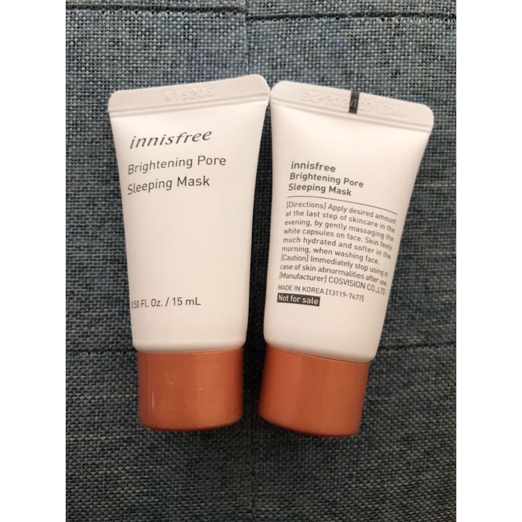 Innisfree sample pack Brightening Pore Sleeping Mask 15ML Shopee