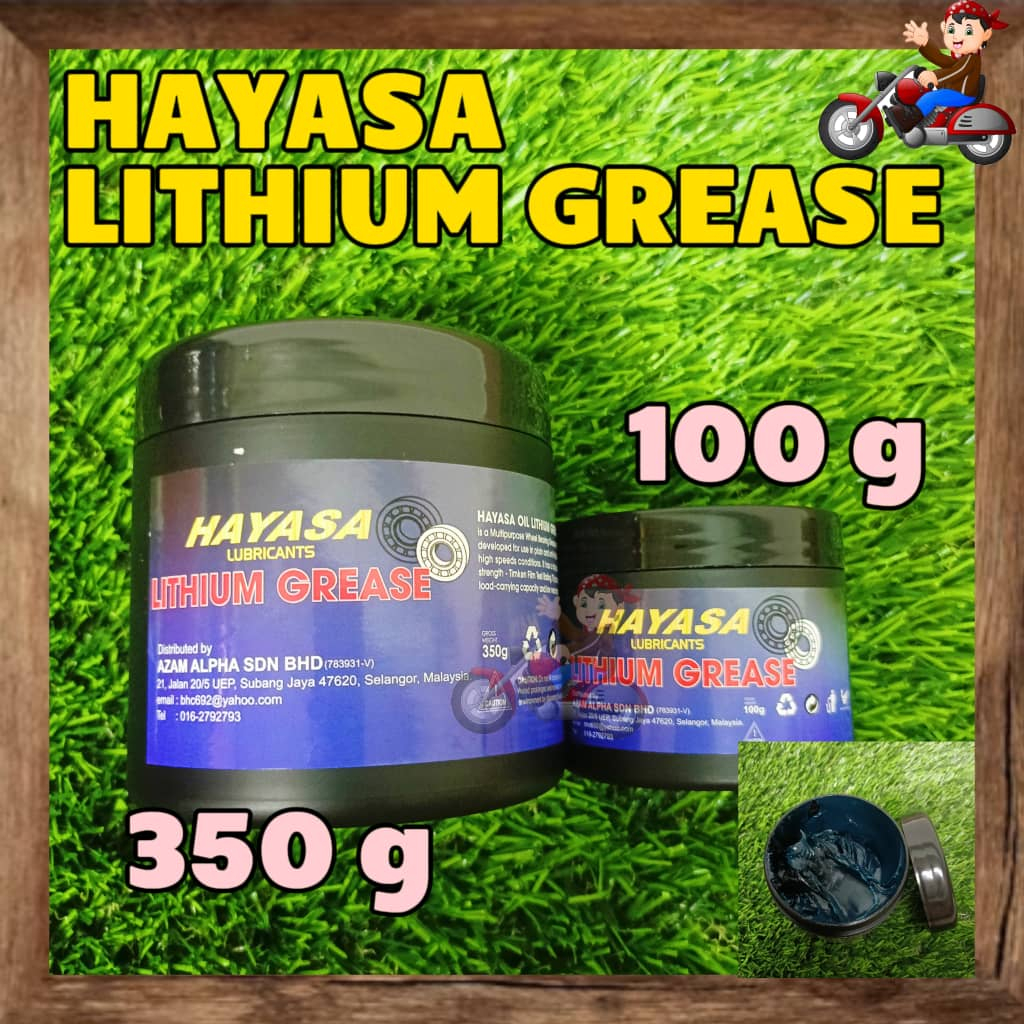 READY STOCK !! WHEEL BEARING GREASE LITHIUM GREASE HAYASA 350g 100g FOR ...