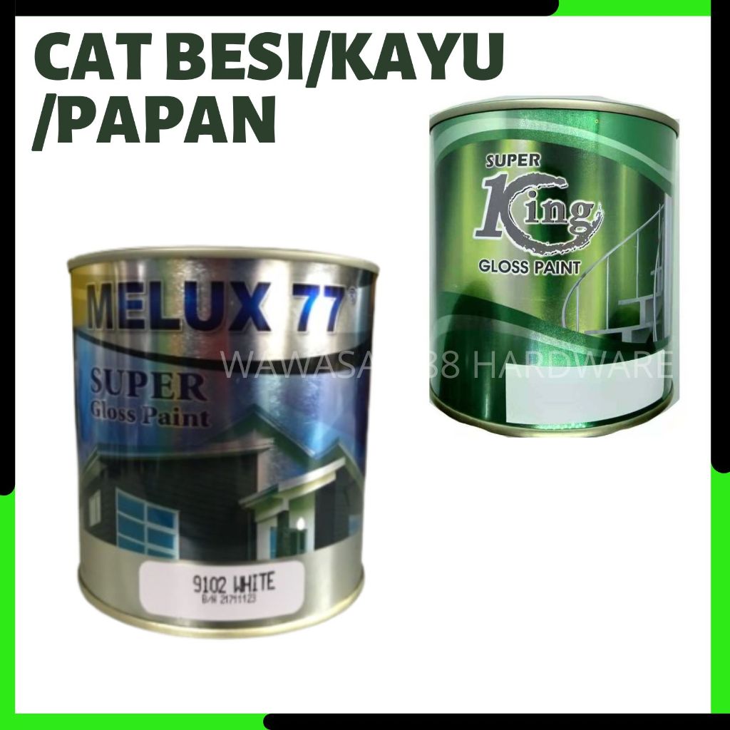 1 Litre SANCORA BRAND MELUX 77 or SUPER KING GLOSS PAINT Cat Besi Cat ...