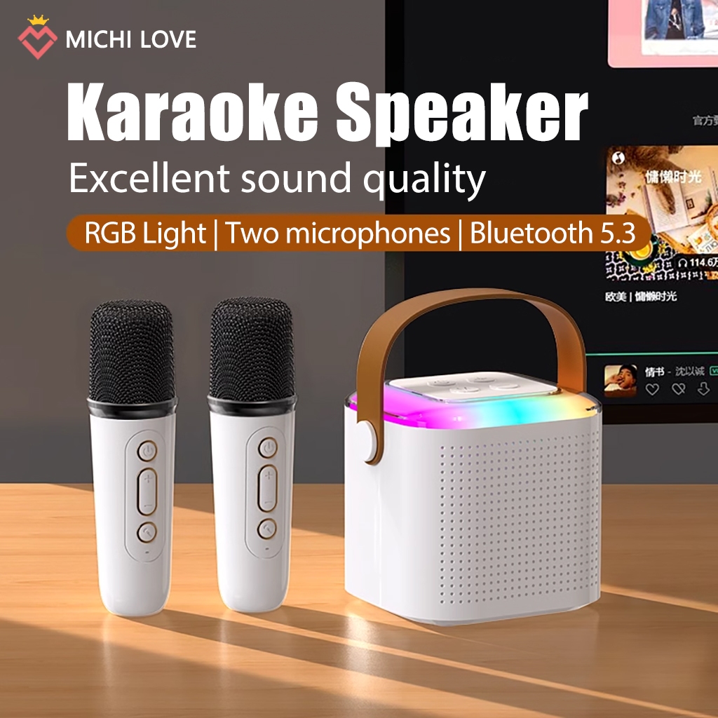 Bluetooth Speaker Wireless Karaoke Speaker With wireless mic Family KTV ...