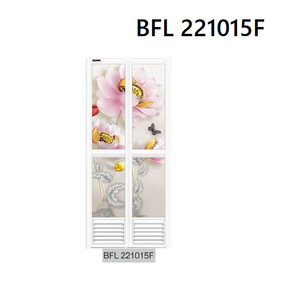 (Floral Series) Louver Bi-Fold Door / Folding Door / Toilet Door ...