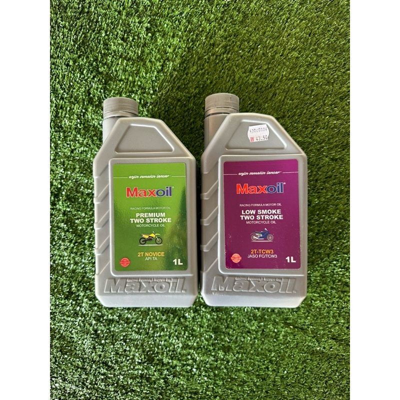 MAXOIL ORIGINAL 2T TCW3 JASO FC LOW Smoke PURPLE/HIJAU | Shopee Malaysia