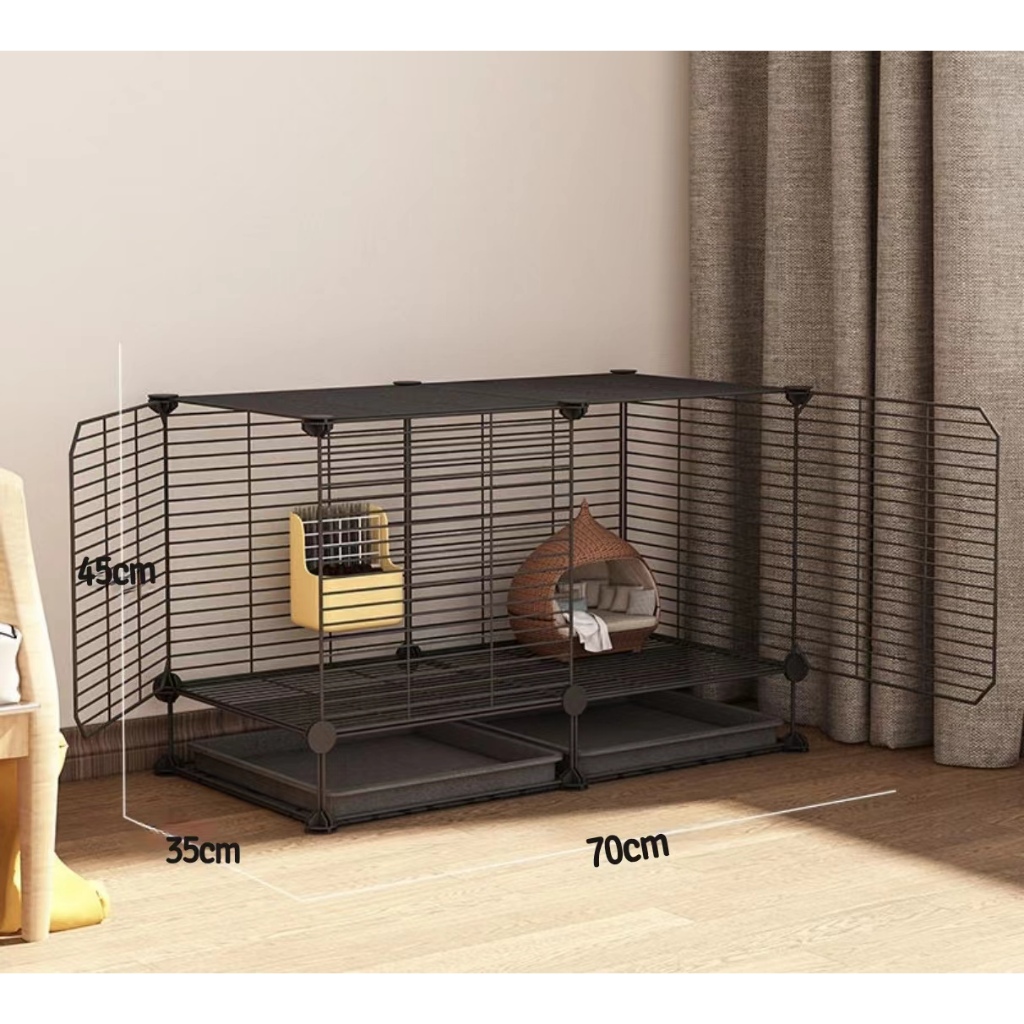 DIY Panel Pet Cage DIY Panel Grid Wire Netting Component Sangkar Kucing ...