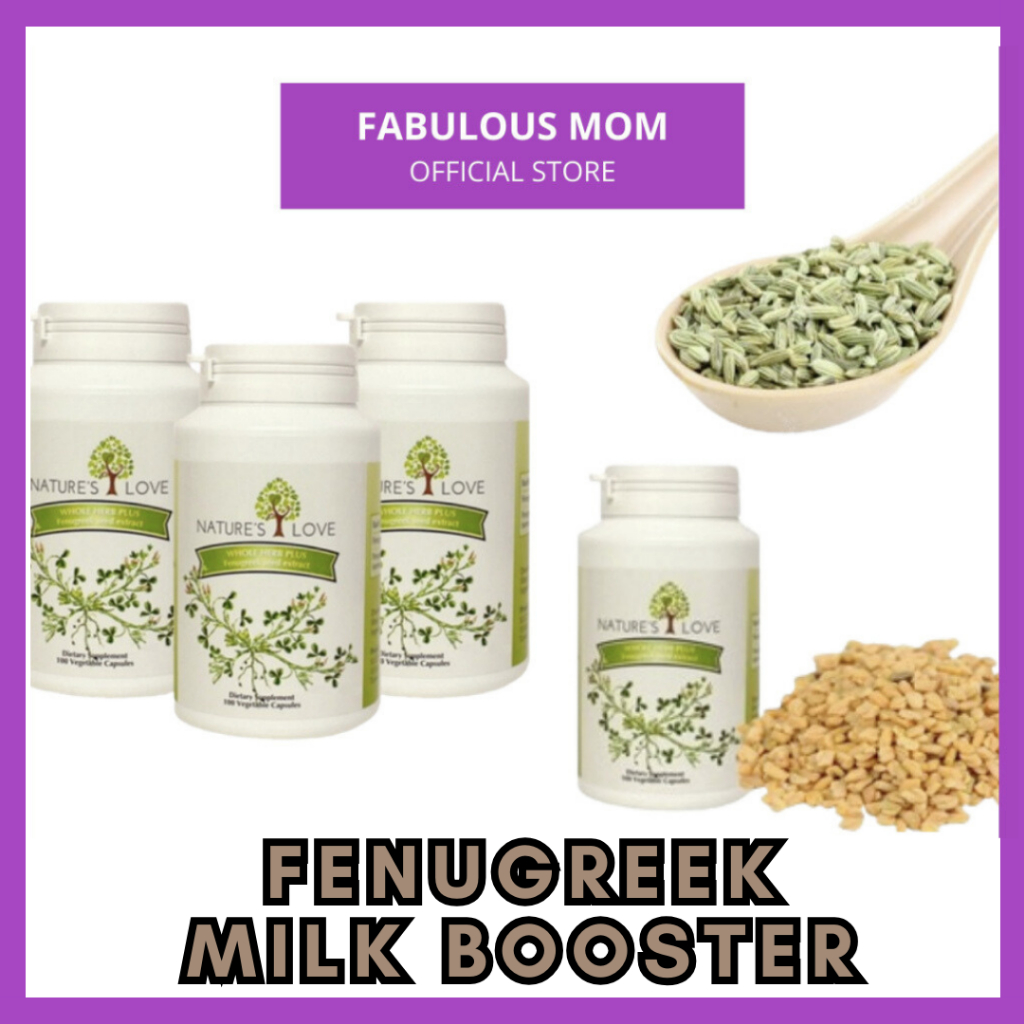 [BEST SELLING] Nature's Love 100s Fenugreek Capsule Milk Booster for