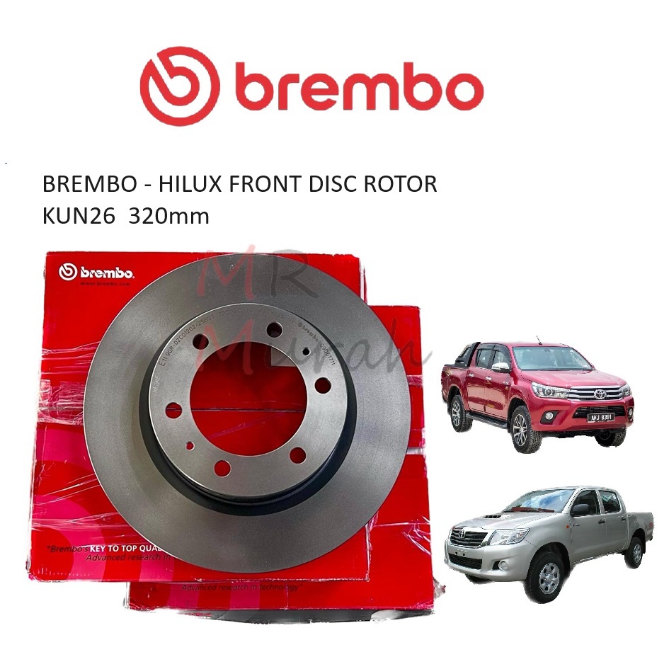 Brembo 09.D617.11 Front Disc Rotor 320mm Toyota Hilux Vigo KUN26 Revo ...