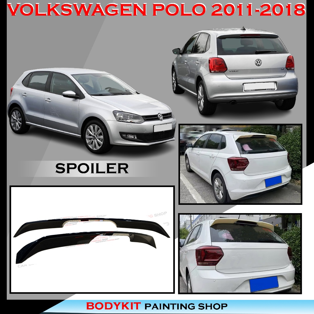 VOLKSWAGEN POLO 2011-2018 GTI STYLE REAR TRUNK SPOILER LIP ROOF WING ...