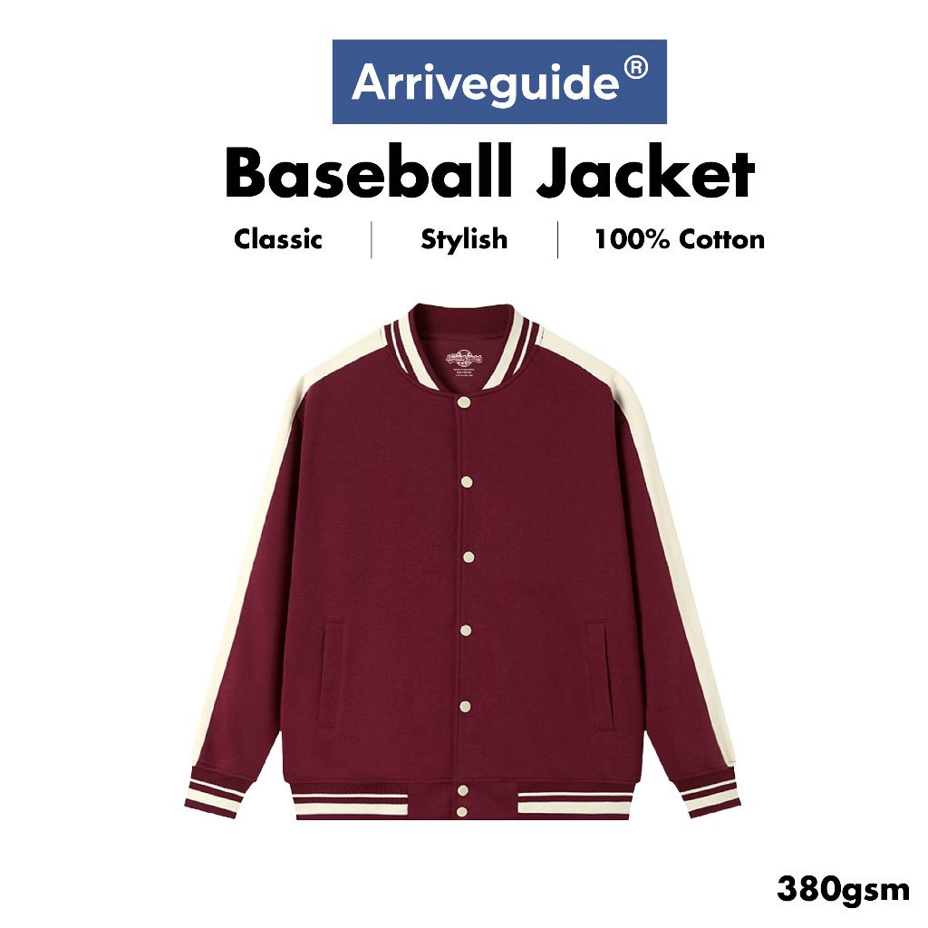 ARRIVE GUIDE x HYDT Baseball Jacket Thick Heavyweight Design 380gsm ...