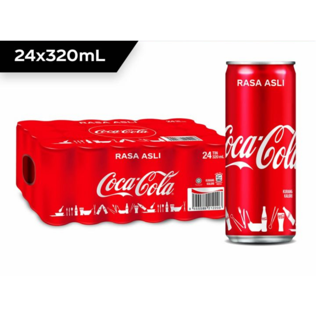 Coca-Cola / Coke Original Coke Rasa Asli 320ml x 24 cans (Bulk ...