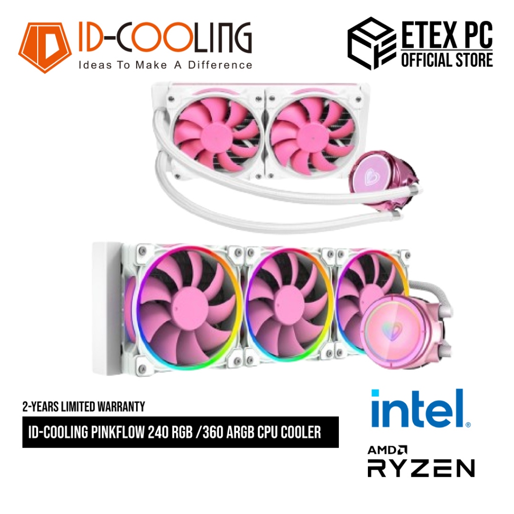 ID-COOLING Pinkflow 240 RGB /360 ARGB CPU Cooler # IDC-PINKFLOW-240-N ...