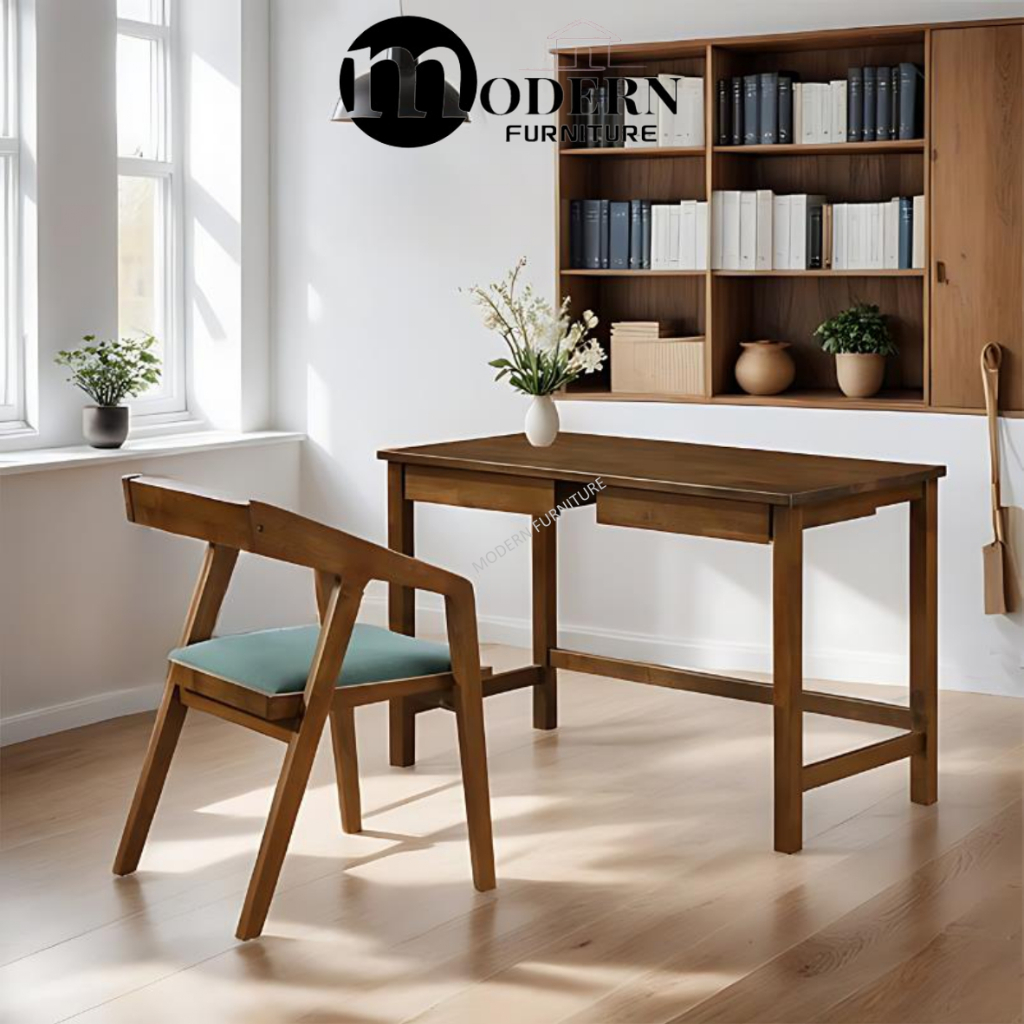 Solid Wood Writing Table / Study Table with 2 Drawers - JS1047 (TV 3000 ...