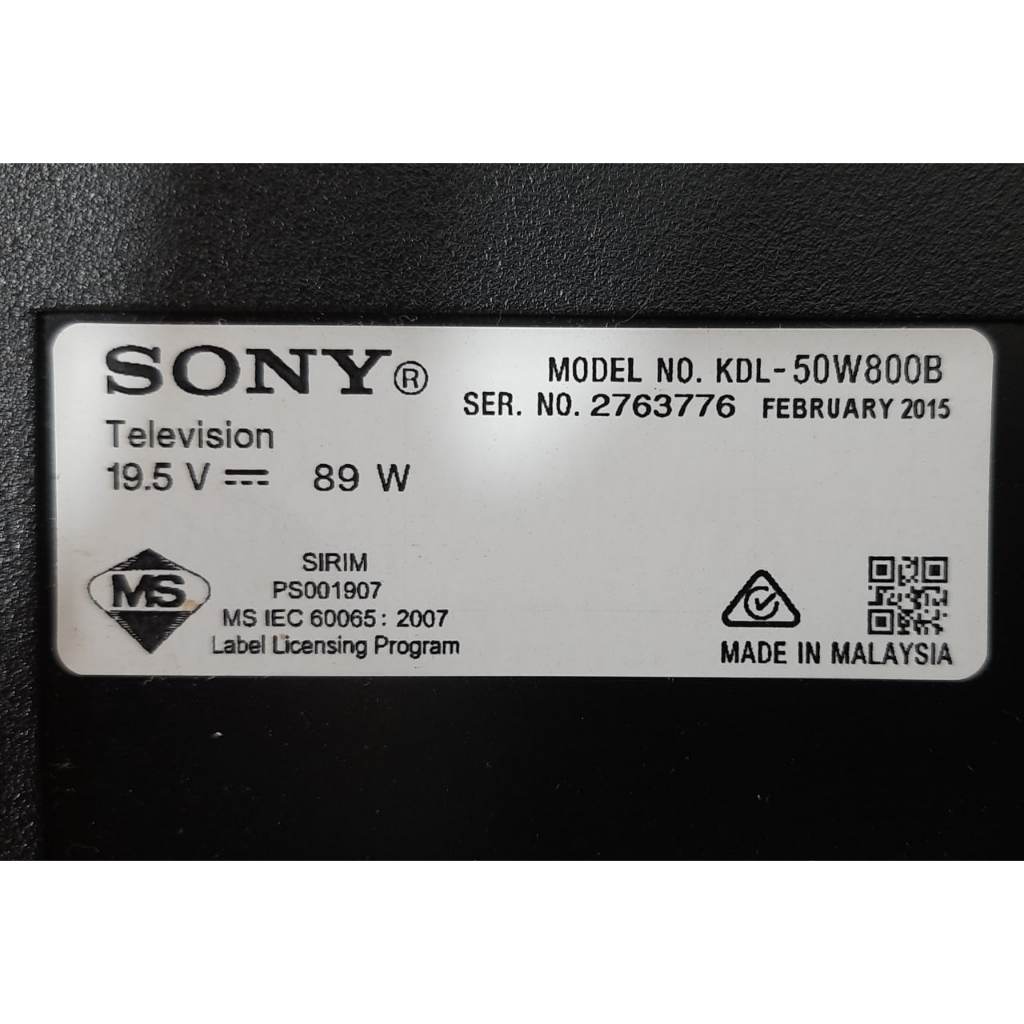 SONY KDL-50W800B ORIGINAL MAINBOARD / INVERTER / TCON / SWITCH / WIFI ...