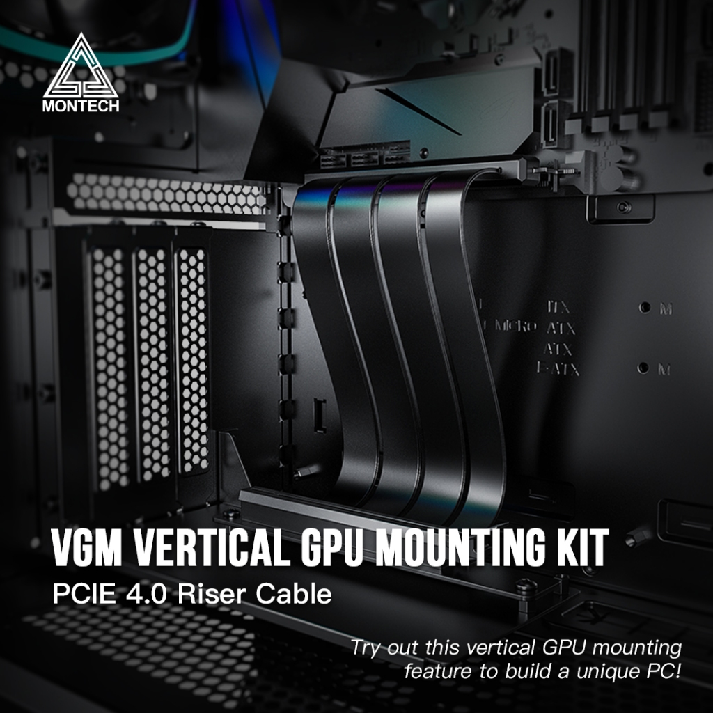 # MONTECH Vertical GPU Mounting Kit # [BLACK/WHITE] | Shopee Malaysia