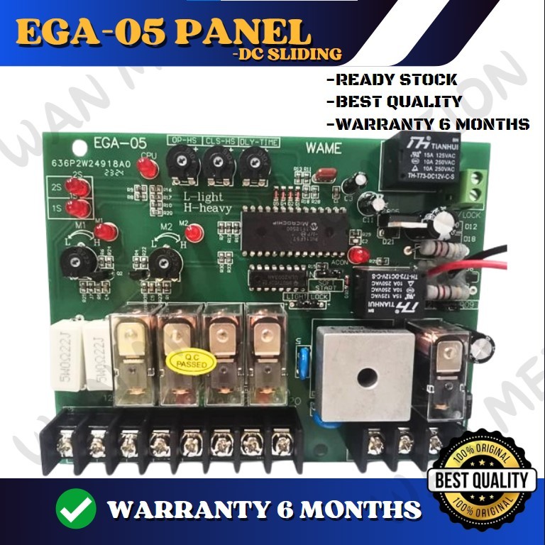 EGA-05 Autogate DC Swing Or Folding Gate 2CH Control Board PCB Panel ...