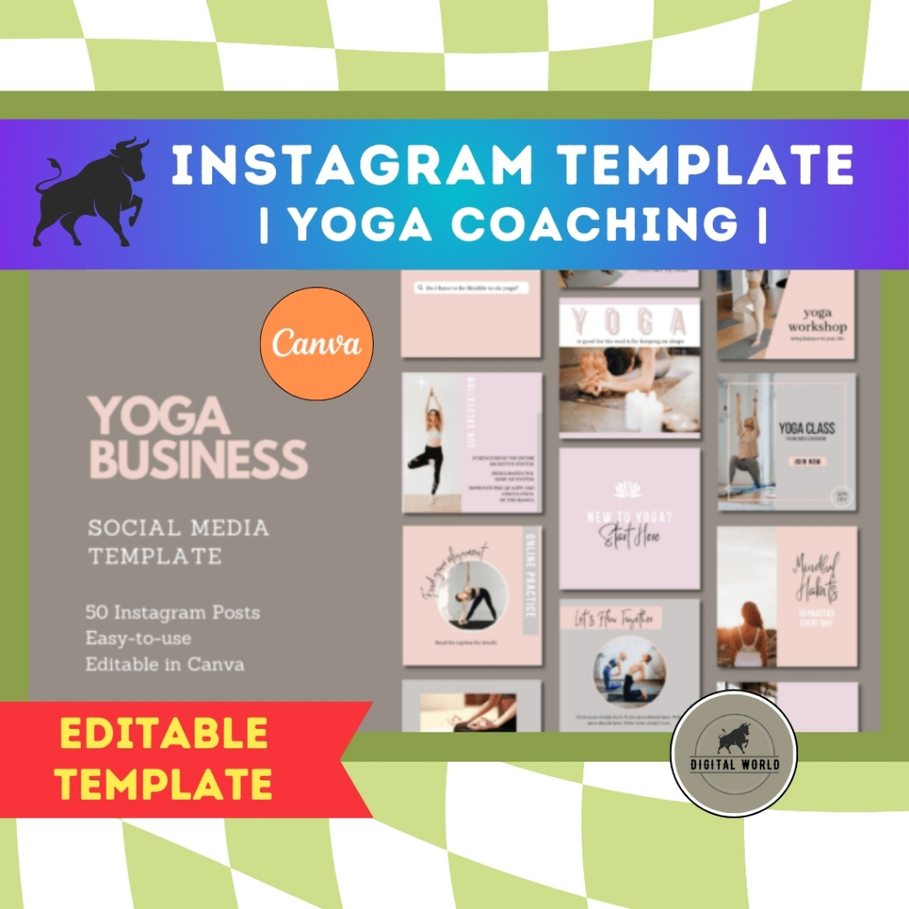 Yoga Instagram Post Template | Canva Instagram Template | Editable ...