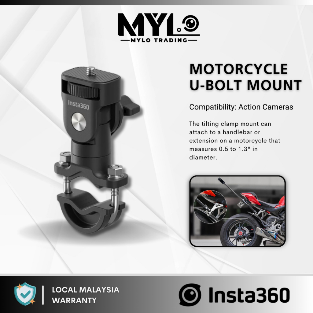 Insta360 Motorcycle UBolt Mount Shopee Malaysia