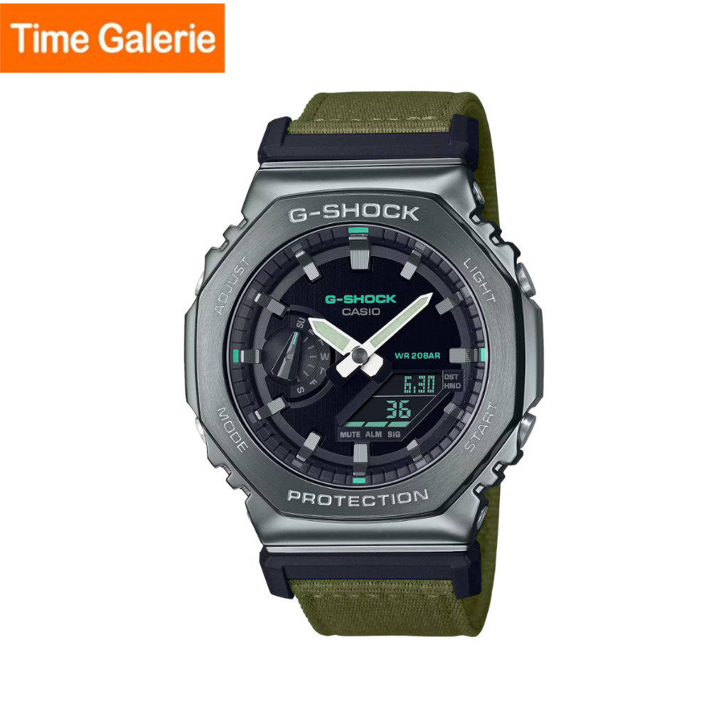 CASIO G SHOCK Green Cloth Band Men Watch GM 2100CB 3A Shopee Malaysia